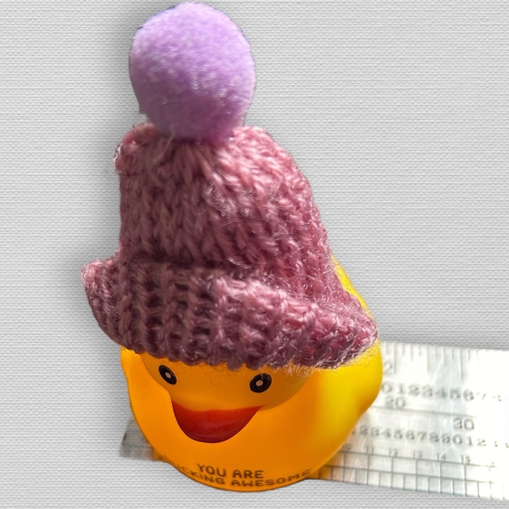 Rubber Duckies Set of 5 Mini Ducks Ducking Awesome Brave Worthy Beautiful - Picture 9 of 9